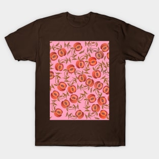 Watercolor seamless pattern with peach T-Shirt